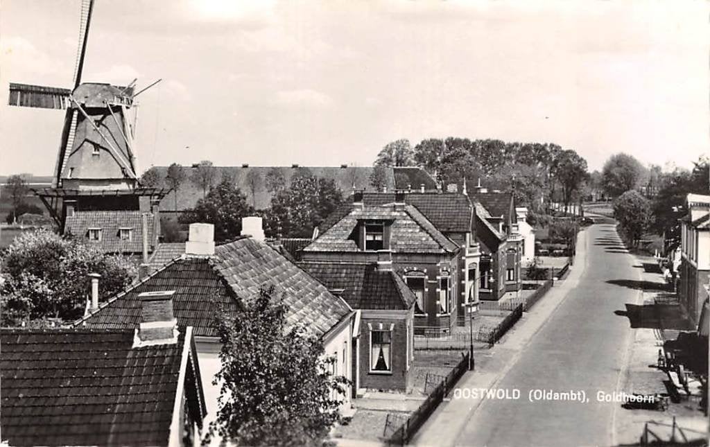 Oostwold Oldambt Goldhoorn Molen 1961 Scheemda Groningen, Verzamelen, Ansichtkaarten | Nederland, Verzenden, 1960 tot 1980, Ongelopen