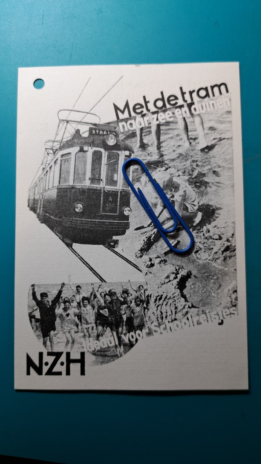 Tram, reclame NZH. Noordzee schoolreisje, Ophalen of Verzenden, Tram, Kaart of Prent