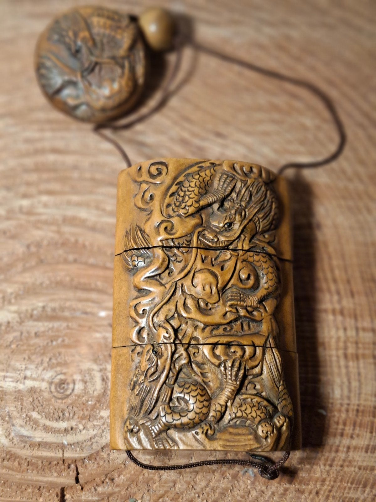 Japanse Inro met Ojime en Netsuke, Ophalen of Verzenden