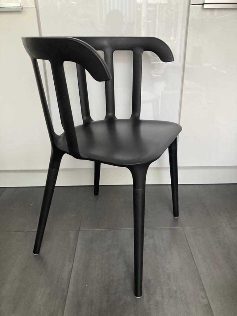 IKEA PS 2012 stoel met leuningen. Design Marcus Arvonen, Ophalen, Kunststof, Gebruikt, Zwart