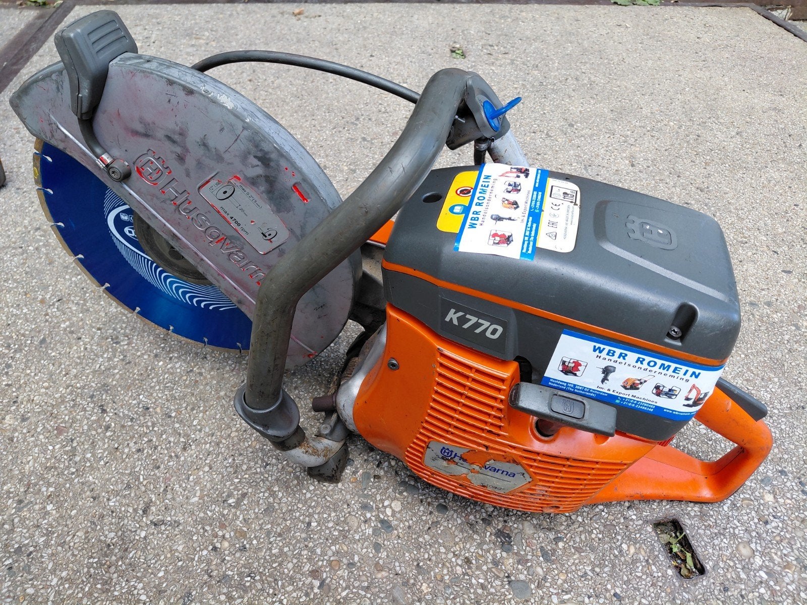 Husqvarna K770 bandenzaag met nieuwe zaagschijf, Ophalen, Gebruikt, 70 mm of meer, Overige typen