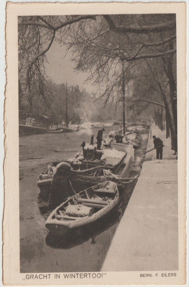 Amsterdam Gracht in Wintertooi Prinsengracht Bern F.Eilers, Verzenden, Voor 1920, Ongelopen, Noord-Holland