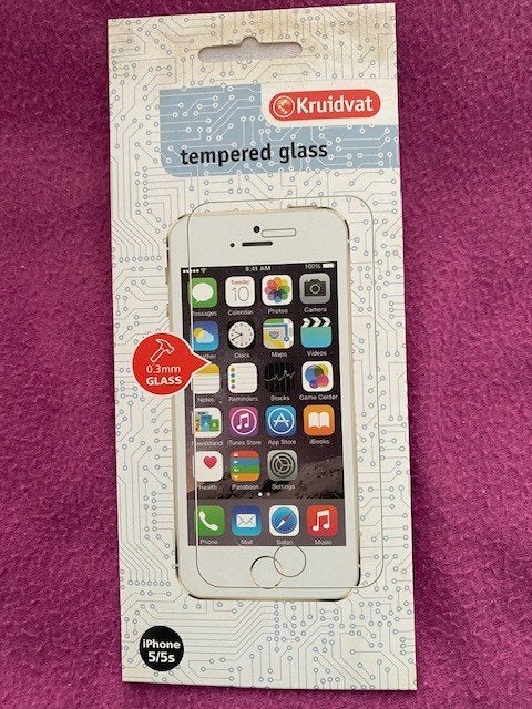 Kruidvat Tempered Glass iPhone 5/5s - Nieuw in verpakking, Ophalen of Verzenden, Nieuw, Bescherming, Apple