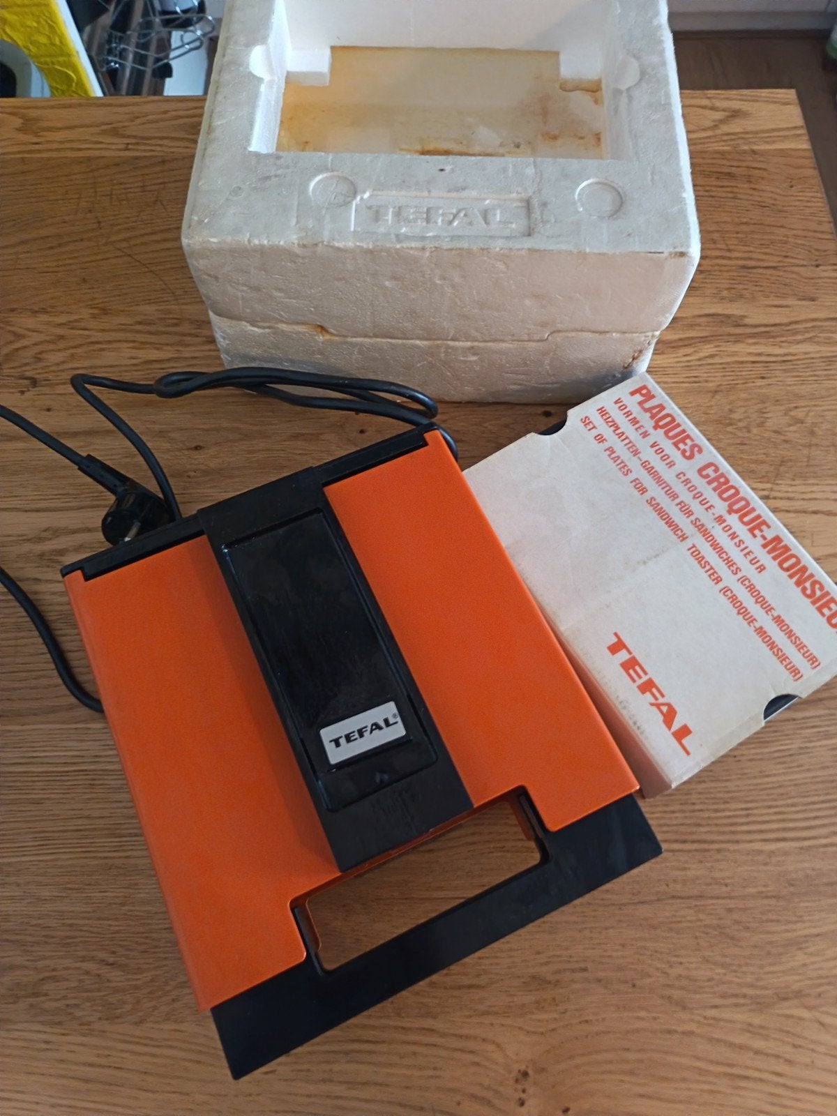 Vintage Tefal Croque-Gaufre Wafelijzer - Type 1000 Serie B1, Ophalen of Verzenden