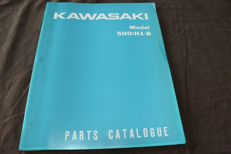 Kawasaki 500 H1-B 1971 motorcycle parts catalogue, Motoren, Ophalen of Verzenden, Kawasaki