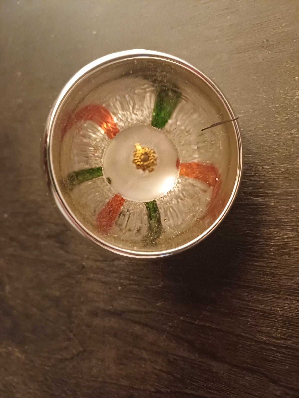 oude kerstbal van glas kaleidoscope, Ophalen of Verzenden