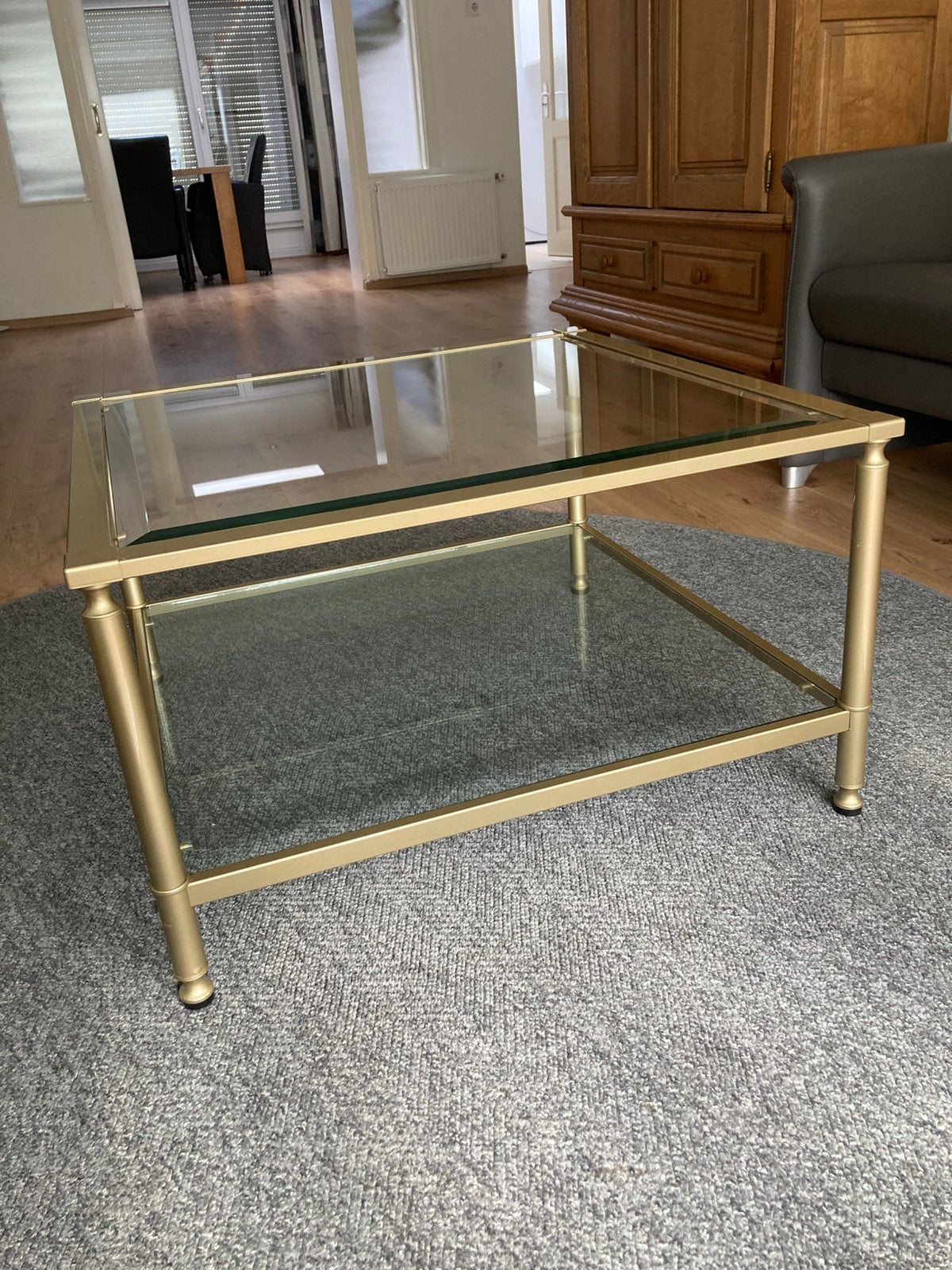 Salon tafel, Ophalen, 75 cm of meer, Rechthoekig, Glas