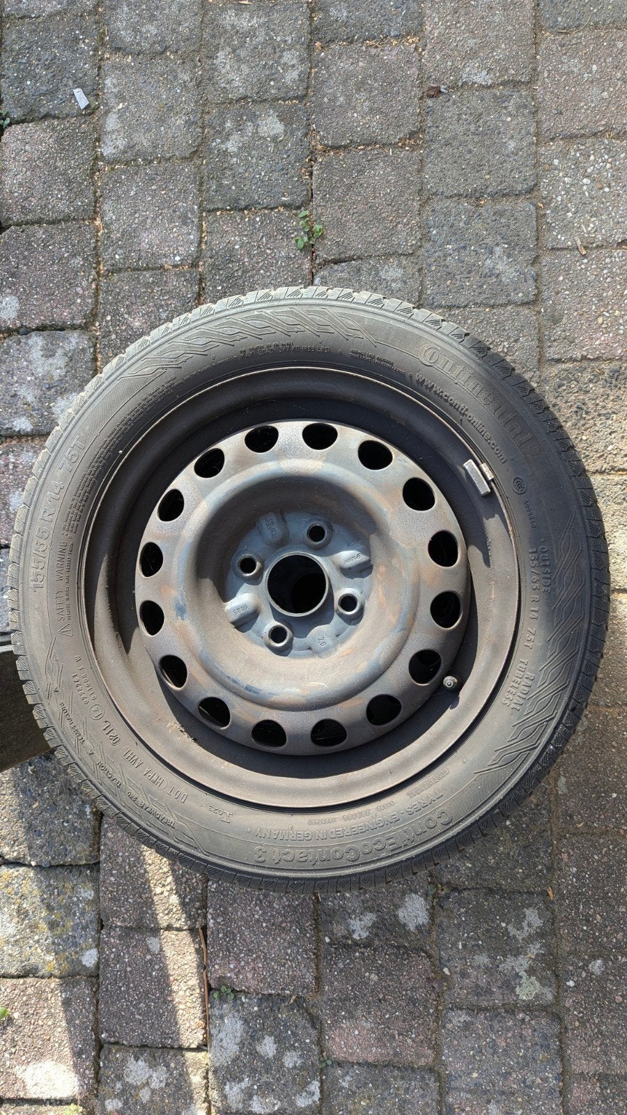 Foto 3 van Stalen velgen met banden voor Aygo/C1/107/Yaris 155/65 R14