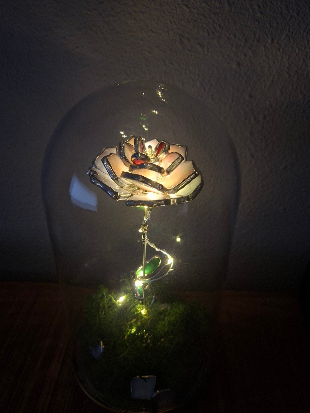 Glazen Roos met LED-verlichting, Ophalen of Verzenden, Nieuw, Sprookjesachtig, Romantisch, Decoratief