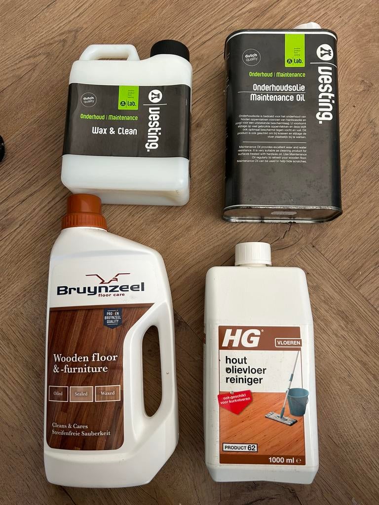 Reiniger en wax houten vloer 4 stuks, Ophalen of Verzenden