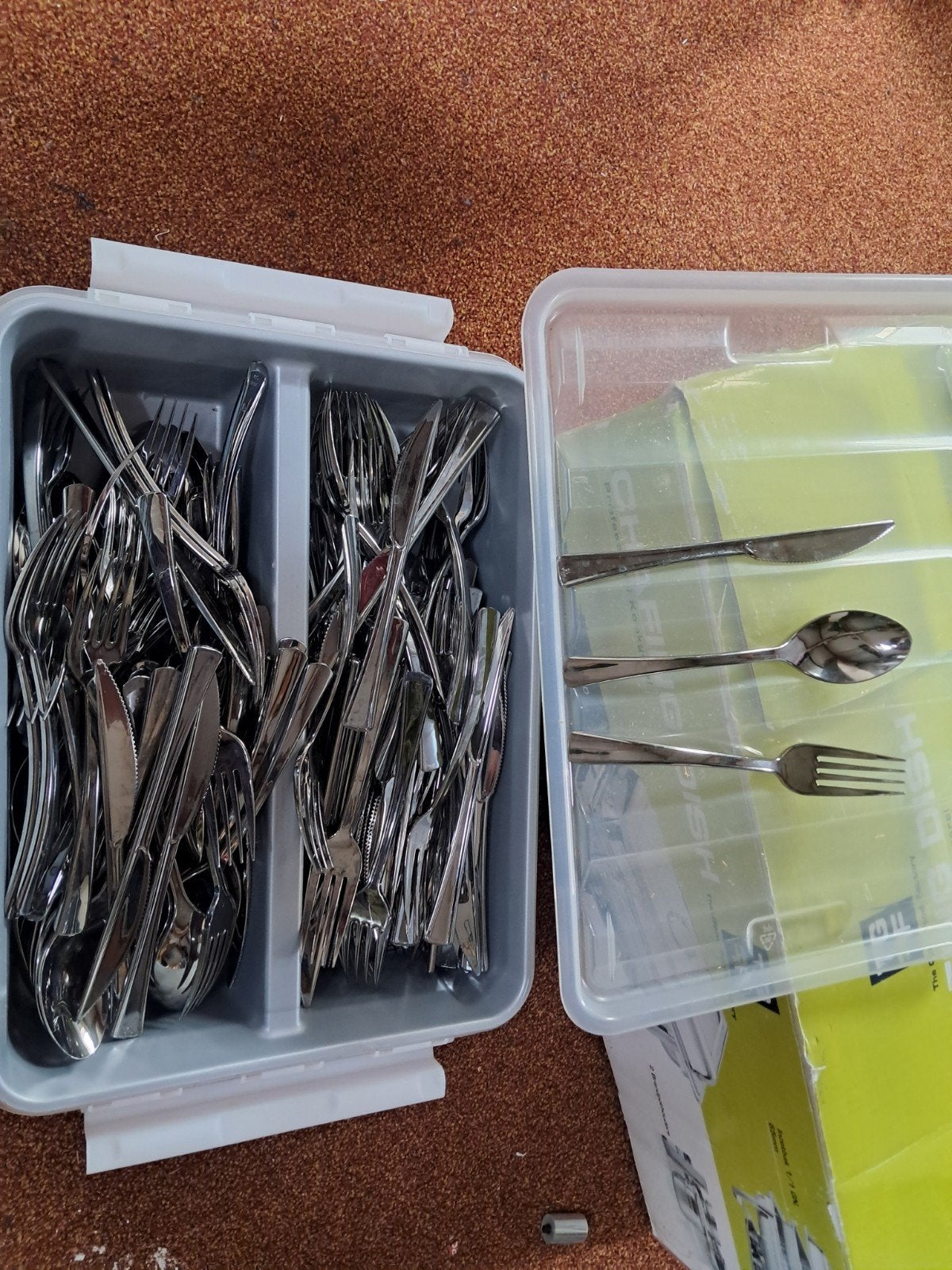 plastic bestek 70 x lepels vorken en messen, Ophalen of Verzenden, Kunststof