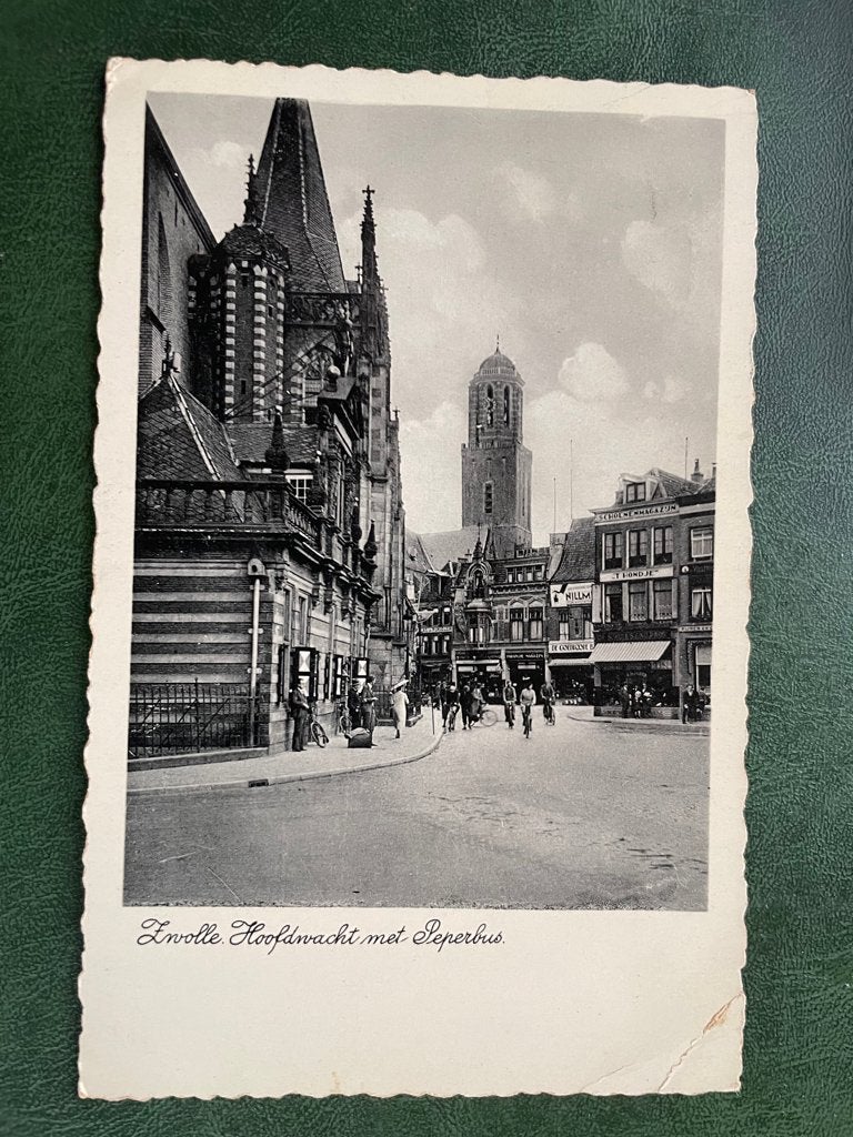 ansichtkaart / kaart van Zwolle, Hoofdwacht met Peperbus., Verzenden, 1920 tot 1940, Overijssel