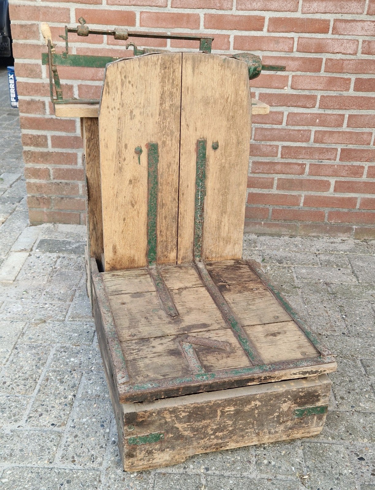 Antieke bascule weegschaal, Ophalen, Gebruikt, Vloerweegschaal