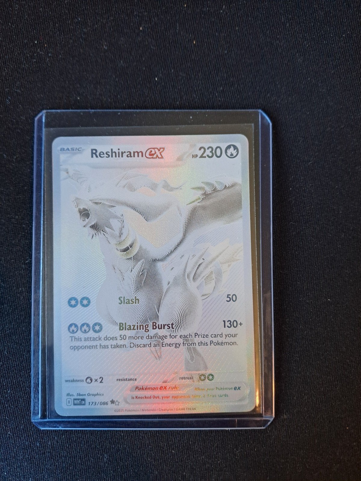 Reshiram 173/086 white flare, Ophalen of Verzenden, Nieuw