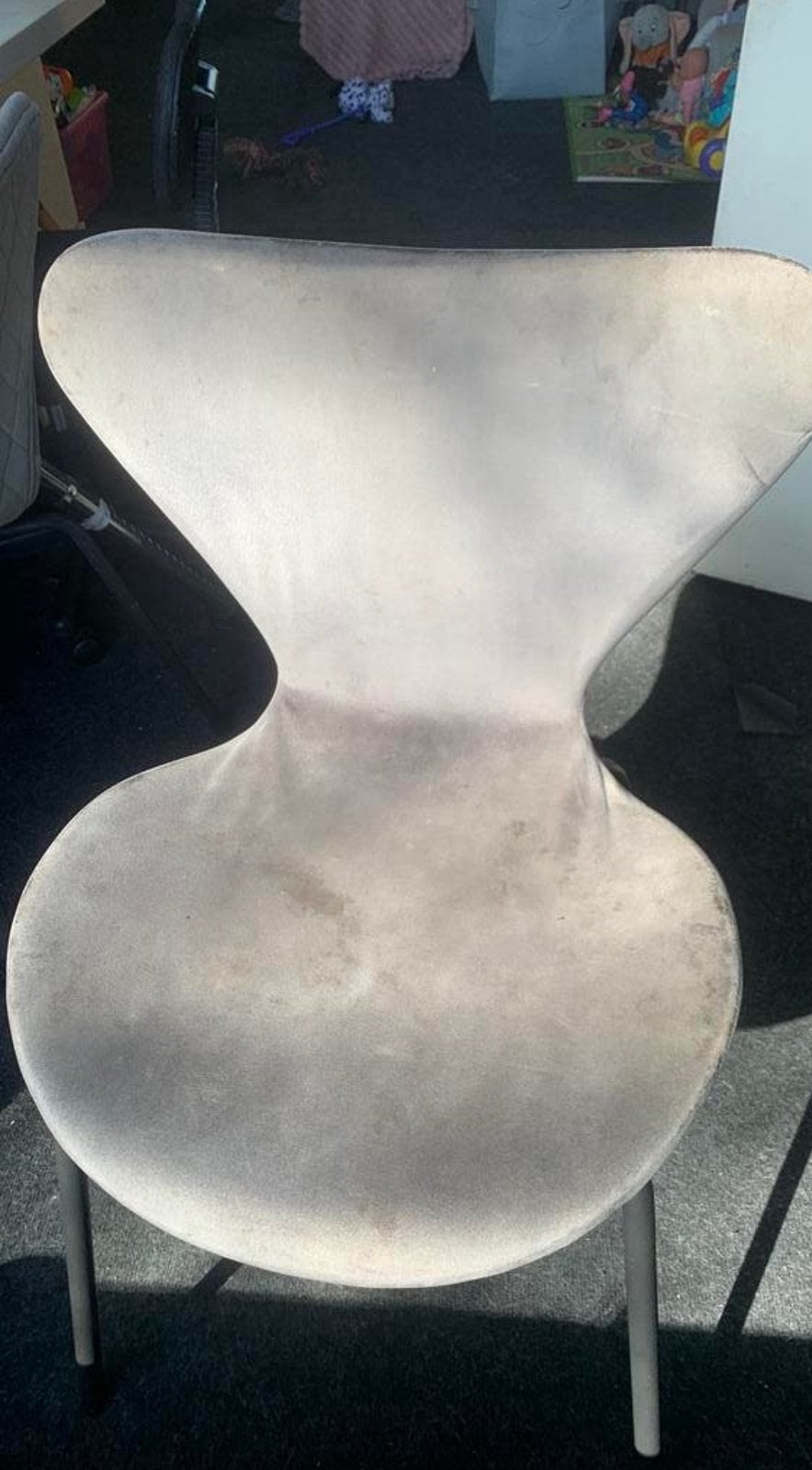 4 eetkamerstoelen, Ophalen, Gebruikt, Grijs, Vier