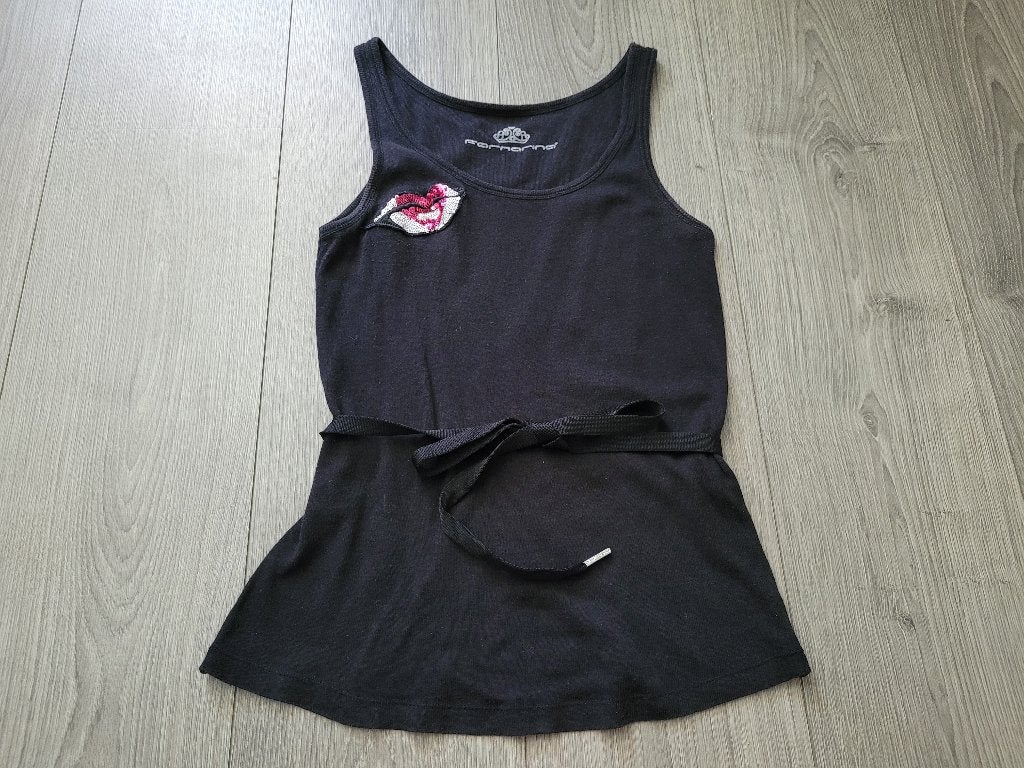 FORNARINA zwart fijn gebreid mouwloos topje maat XS ~ NH0003, Kleding | Dames, Zwart, Fornarina, Ophalen of Verzenden, Zonder mouw