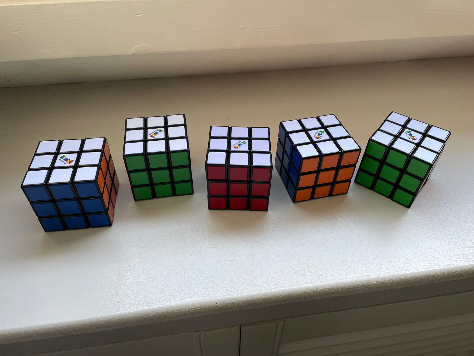 Vijf originele Rubik’s kubussen, Ophalen of Verzenden, Minder dan 500 stukjes, Zo goed als nieuw