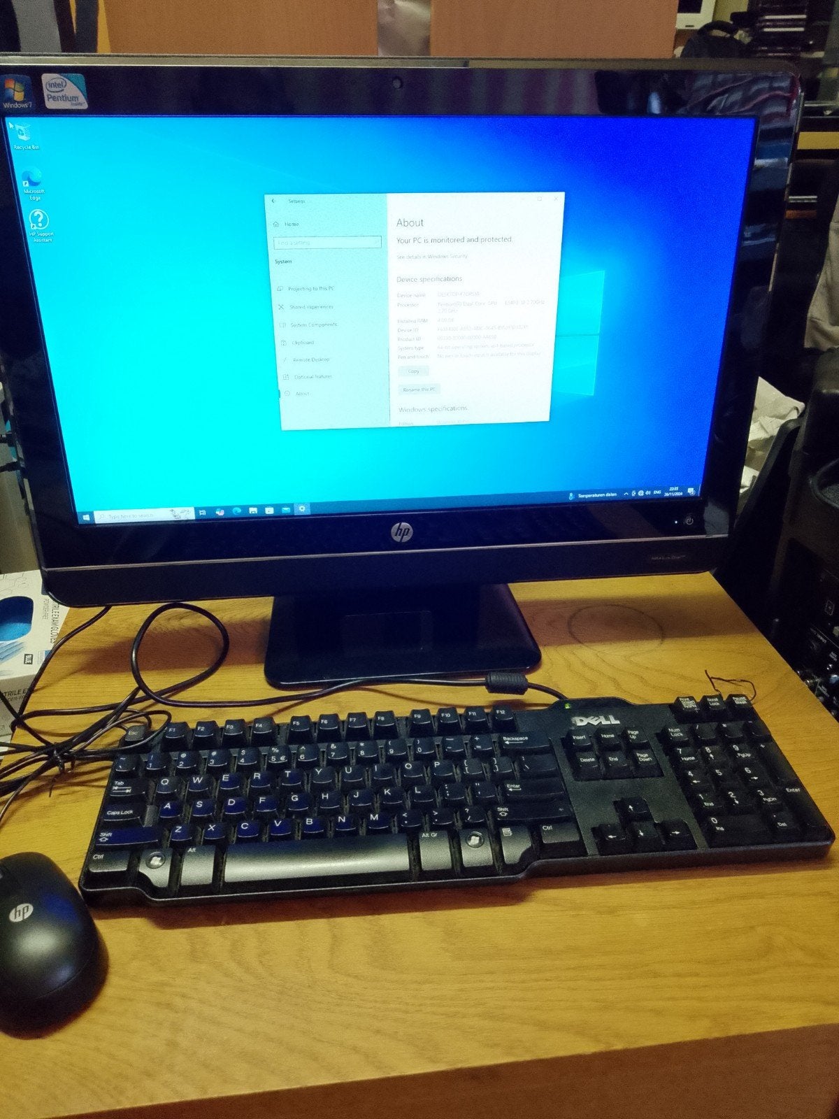 HP Pavilion All-in-One 200, Computers en Software, Desktop Pc's, HDD, HP Pavillion, Zo goed als nieuw, 4 GB