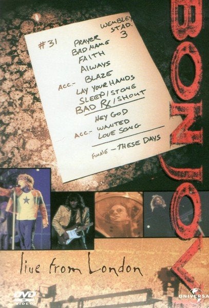 Bon Jovi – Live From London, Alle leeftijden, Ophalen of Verzenden, Zo goed als nieuw, Muziekvideo's