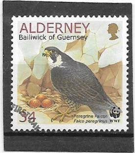 Alderney 2008 Peregrine Falcon 34p, Verzenden, Gestempeld