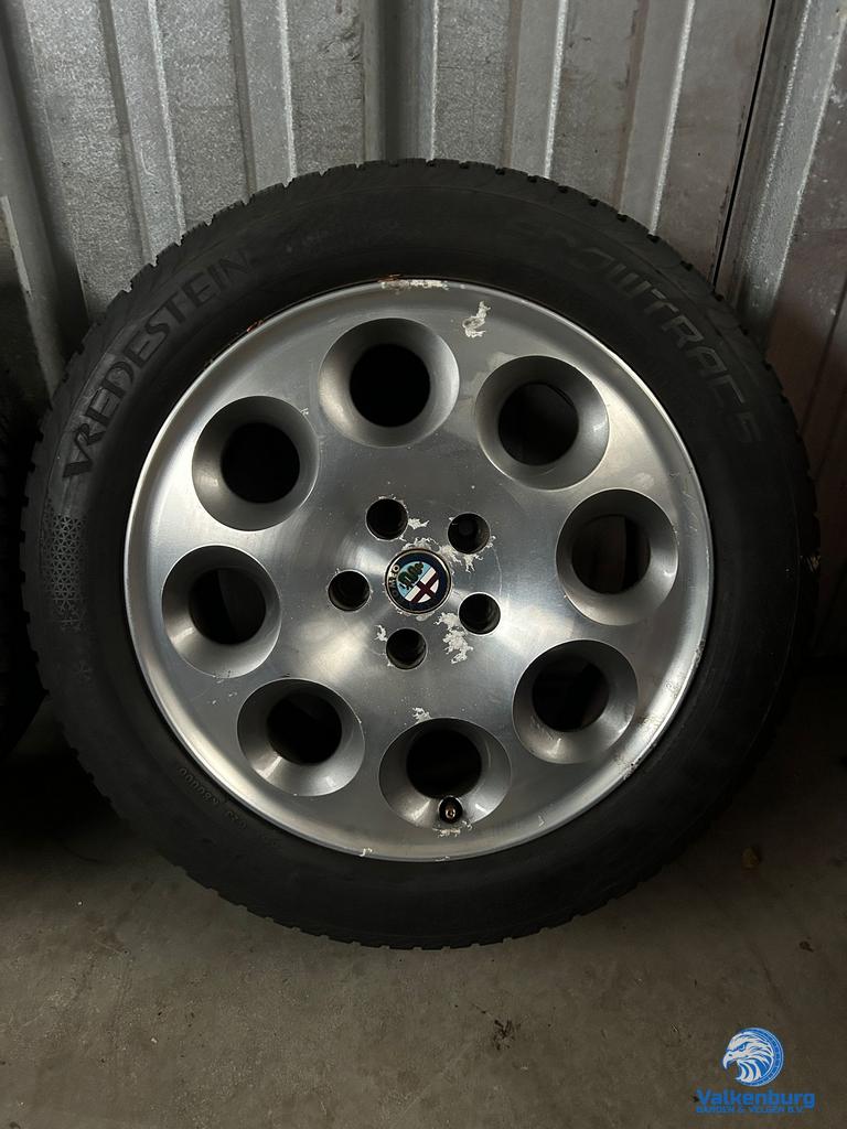 8mm! Originele Alfa Romeo 166 5x108 16 inch velgen winterban, Auto-onderdelen, Banden en Velgen, Gebruikt, -, Banden en Velgen