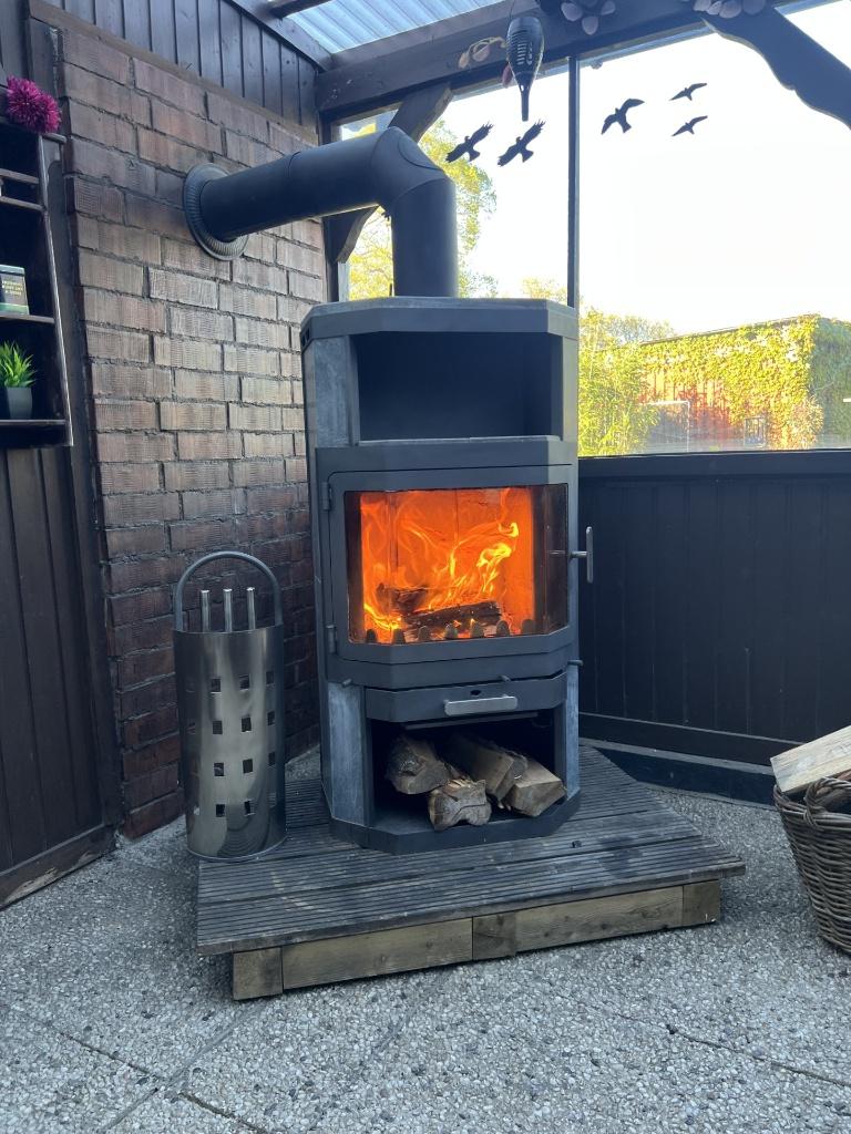 Mooie Wamsler Speksteen Houtkachel 8 kw., Huis en Inrichting, Kachels, Ophalen, Houtkachel, Zo goed als nieuw, Vrijstaand