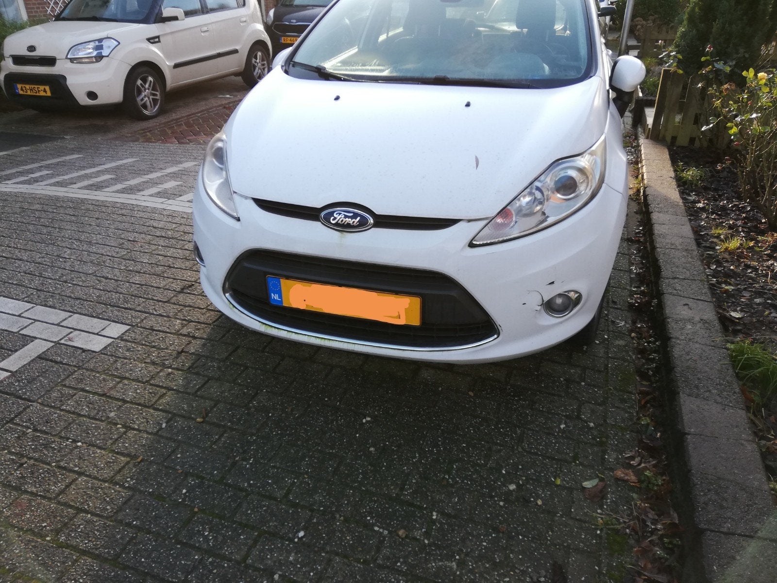 Ford Fiesta MK7 Voorbumper Frozen White - Gebruikt, Ophalen, Gebruikt, Voor, Ford