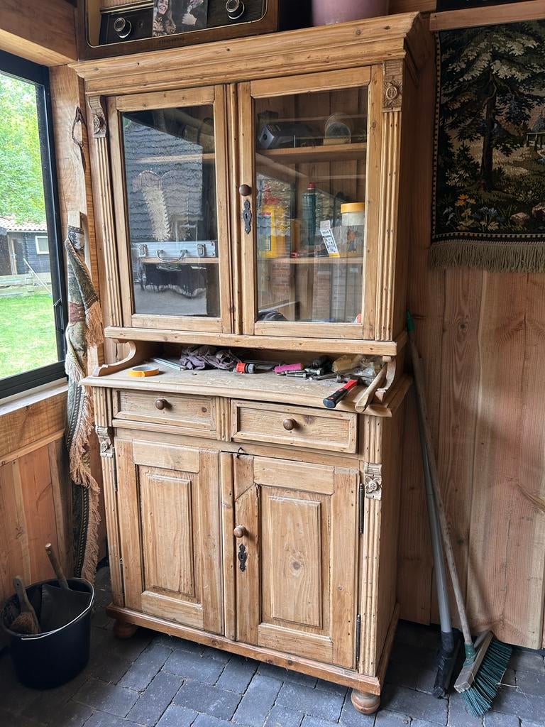 Antieke houten buffetkast - Vintage grootmoeders tijd, Antiek en Kunst, Antiek | Meubels | Kasten, Ophalen