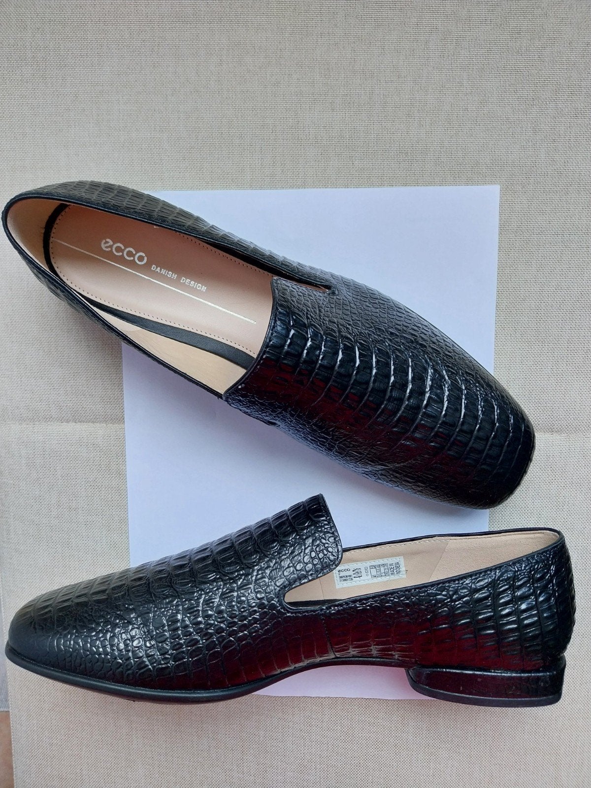 ECCO dames leren instapschoenen, maat 41, zwart, nieuw, Ecco, Zwart, Nieuw, Ophalen of Verzenden