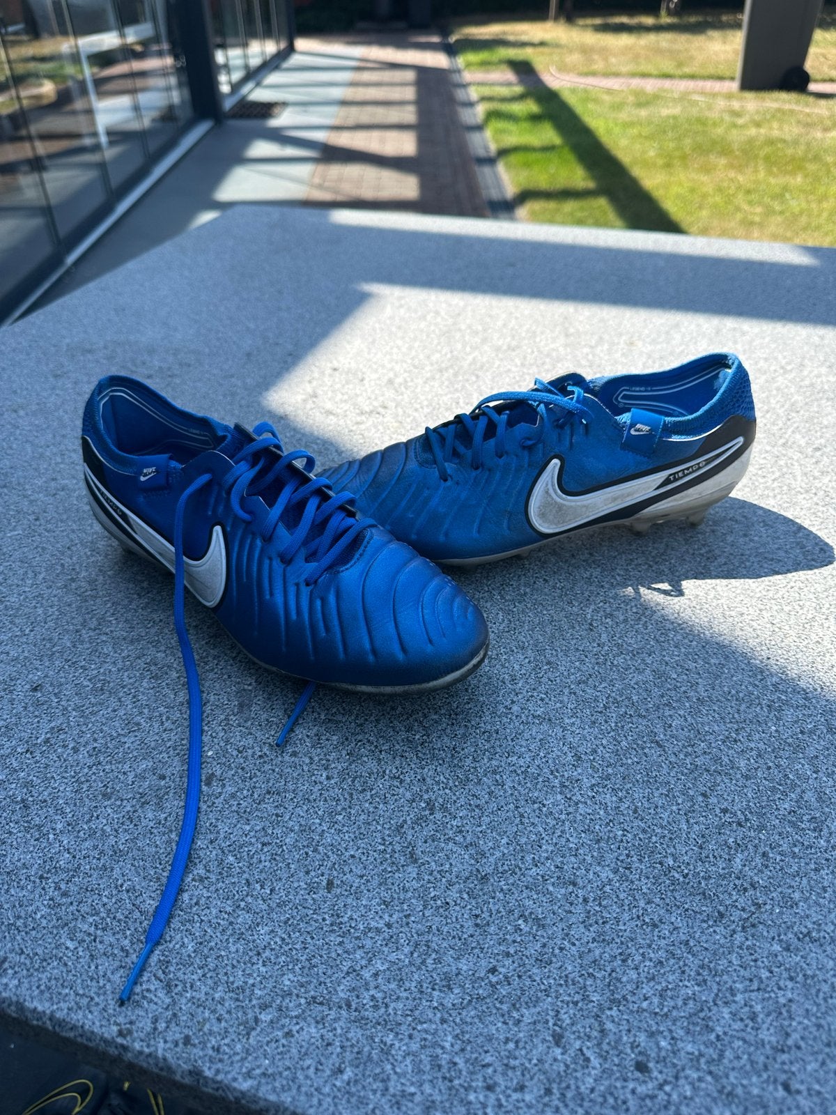 Nike Tiempo Legend 10 Elite AG-Pro voetbalschoenen - Blauw, Ophalen of Verzenden, Gebruikt, Schoenen