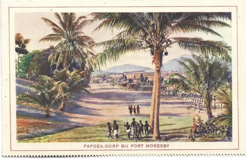 Nieuw-Guinea;  Papoea-dorp bij Port Moresby, Verzenden, Voor 1920, Ongelopen, Buiten Europa