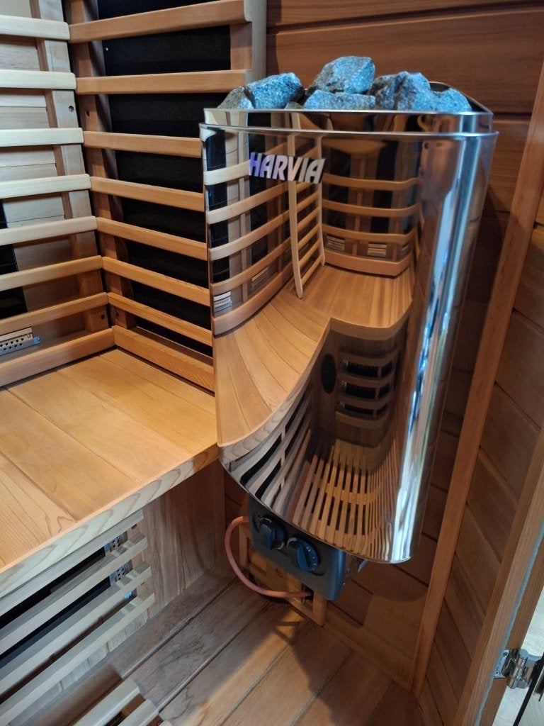 Therapeutische Full Spectrum infrarood sauna + Finse sauna, Ophalen, Zo goed als nieuw, Infrarood, Complete sauna