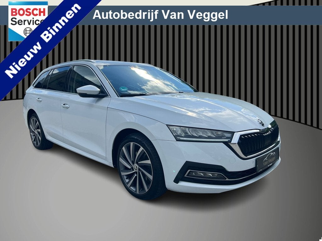 Skoda Octavia Combi 1.4 TSI iV PHEV Sportline Business pano,, Auto's, Skoda, Stof, Gebruikt, Wit, Hybride Elektrisch/Benzine