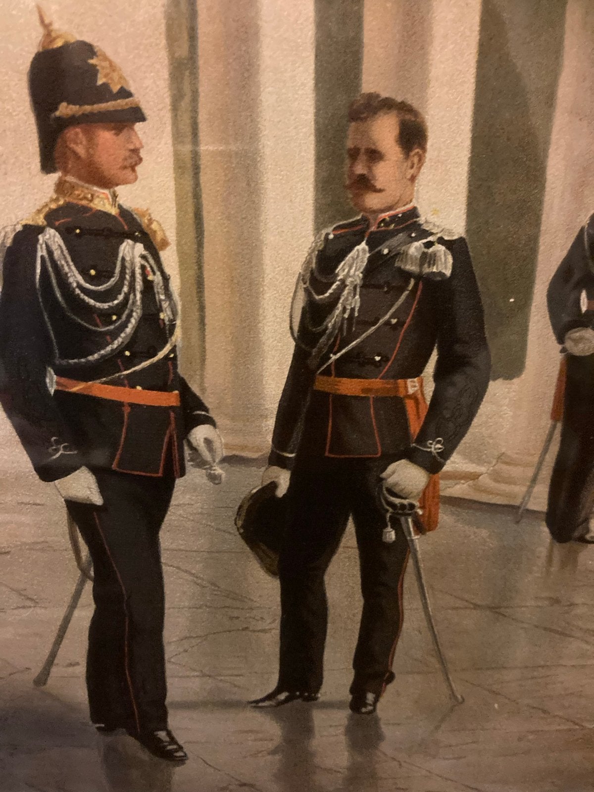 Antieke prent Adjudanten Gouverneur-Generaal 1896, Ophalen of Verzenden, Print, Prent, Ingelijst
