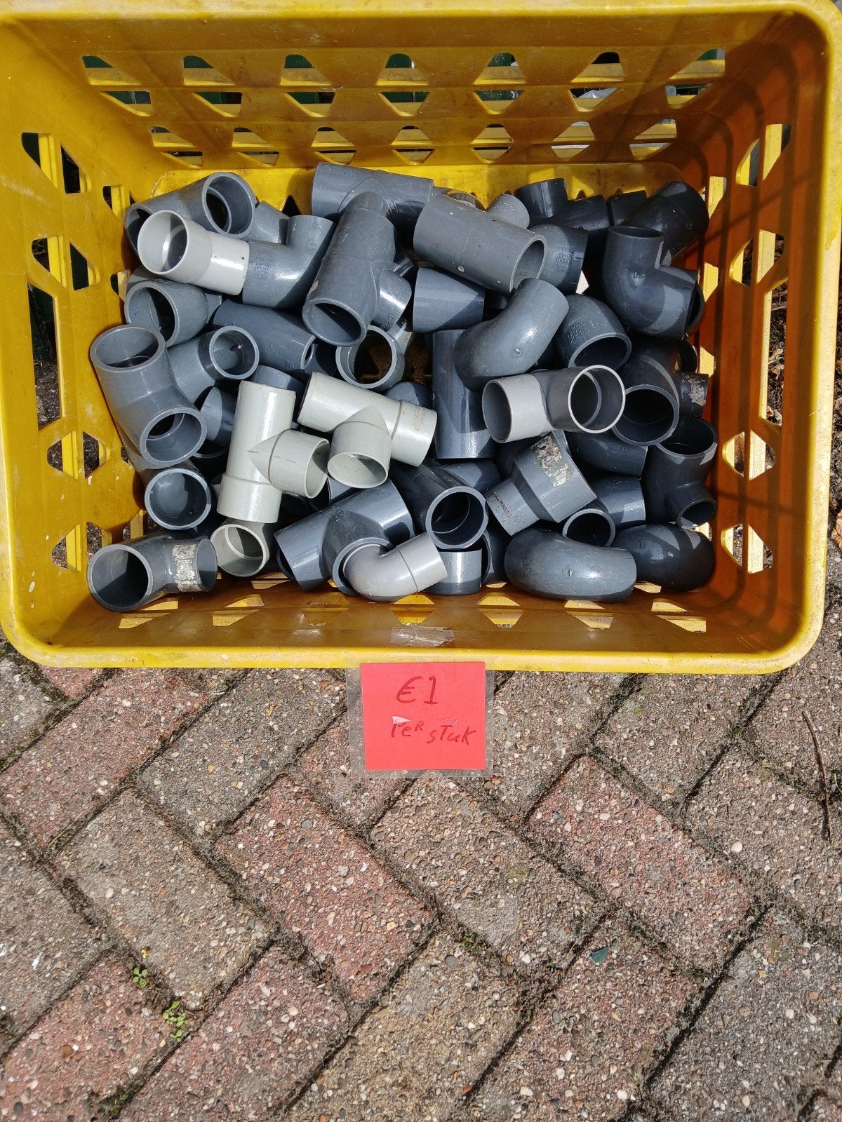 Diverse hogedruk PVC Bochten en Verbindingsstukken, Ophalen, Bochten, Pvc, Zo goed als nieuw