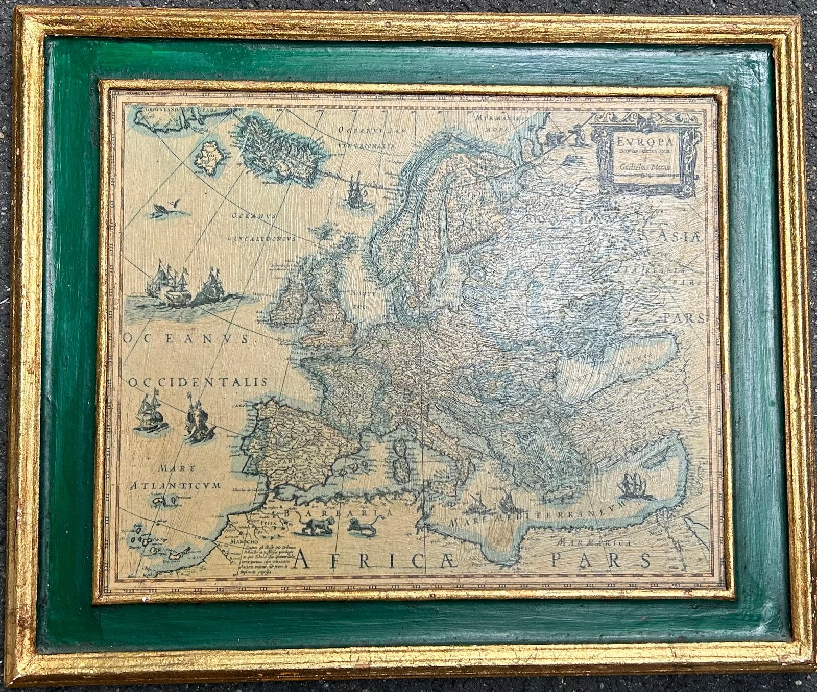 Antieke Kaart Europa - Willem Blaeu (Reproductie), Voor 1800, Europa Overig, Ophalen of Verzenden, Landkaart