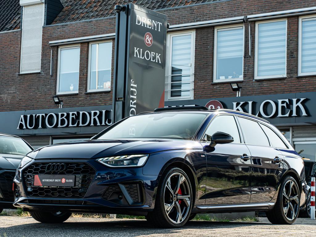 Audi A4 Avant 40 TFSI S edition PANO RS SCHAALSTOEL BLACK OP, Gebruikt, 4 cilinders, 1984 cc, Blauw