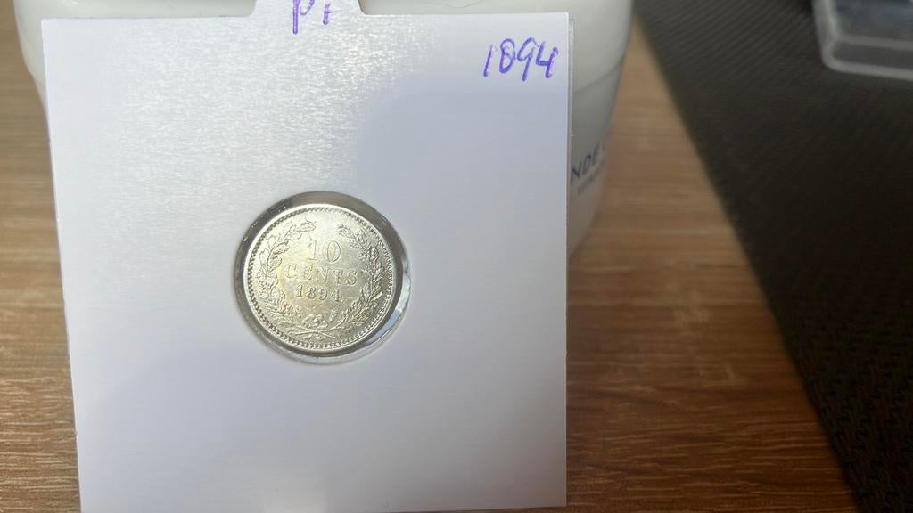 10 cent 1894 koningin Wilhelmina, Zilver, Ophalen of Verzenden, 10 cent, Koningin Wilhelmina
