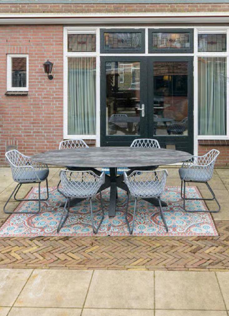 Life Tuinset met 6 stoelen en kussens, Ophalen, Zo goed als nieuw, Aluminium