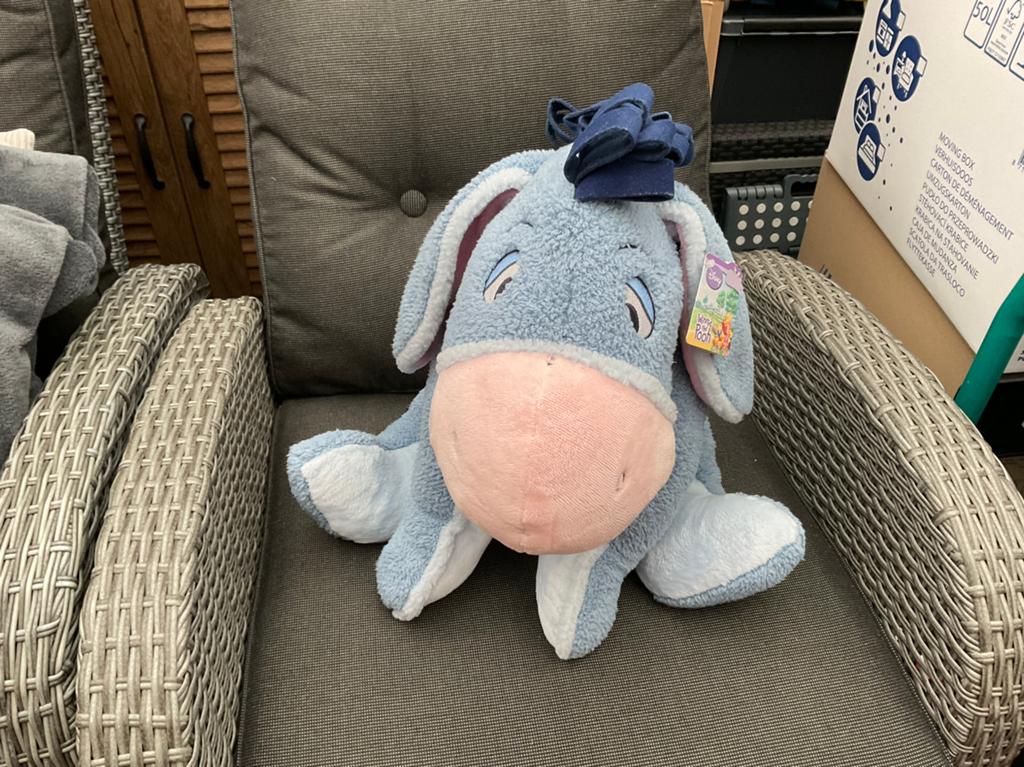 Nieuwe grote Disney Ieoor of Eeyore met kaartje eraan 50cm, Verzamelen, Disney, Ophalen, Winnie de Poeh of vrienden, Nieuw, Knuffel