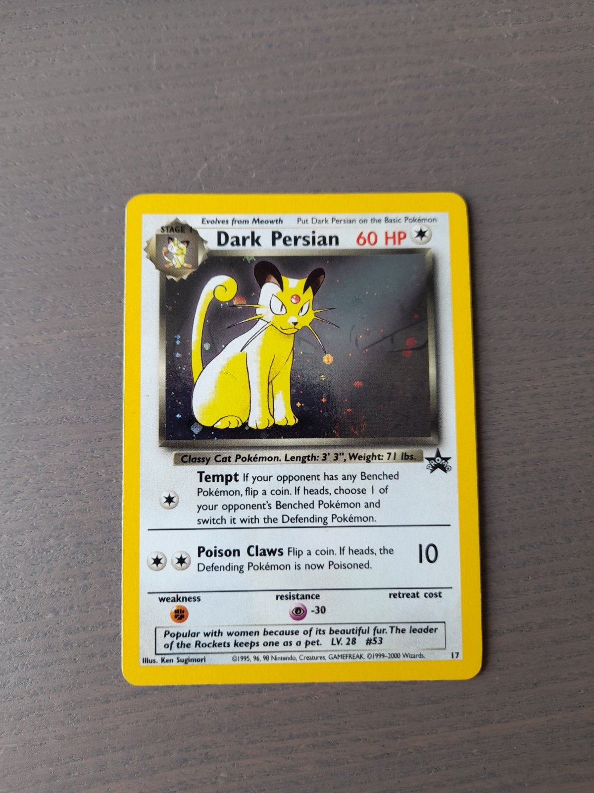 Promo 17 dark persian holo, Ophalen of Verzenden, Gebruikt, Losse kaart, Foil