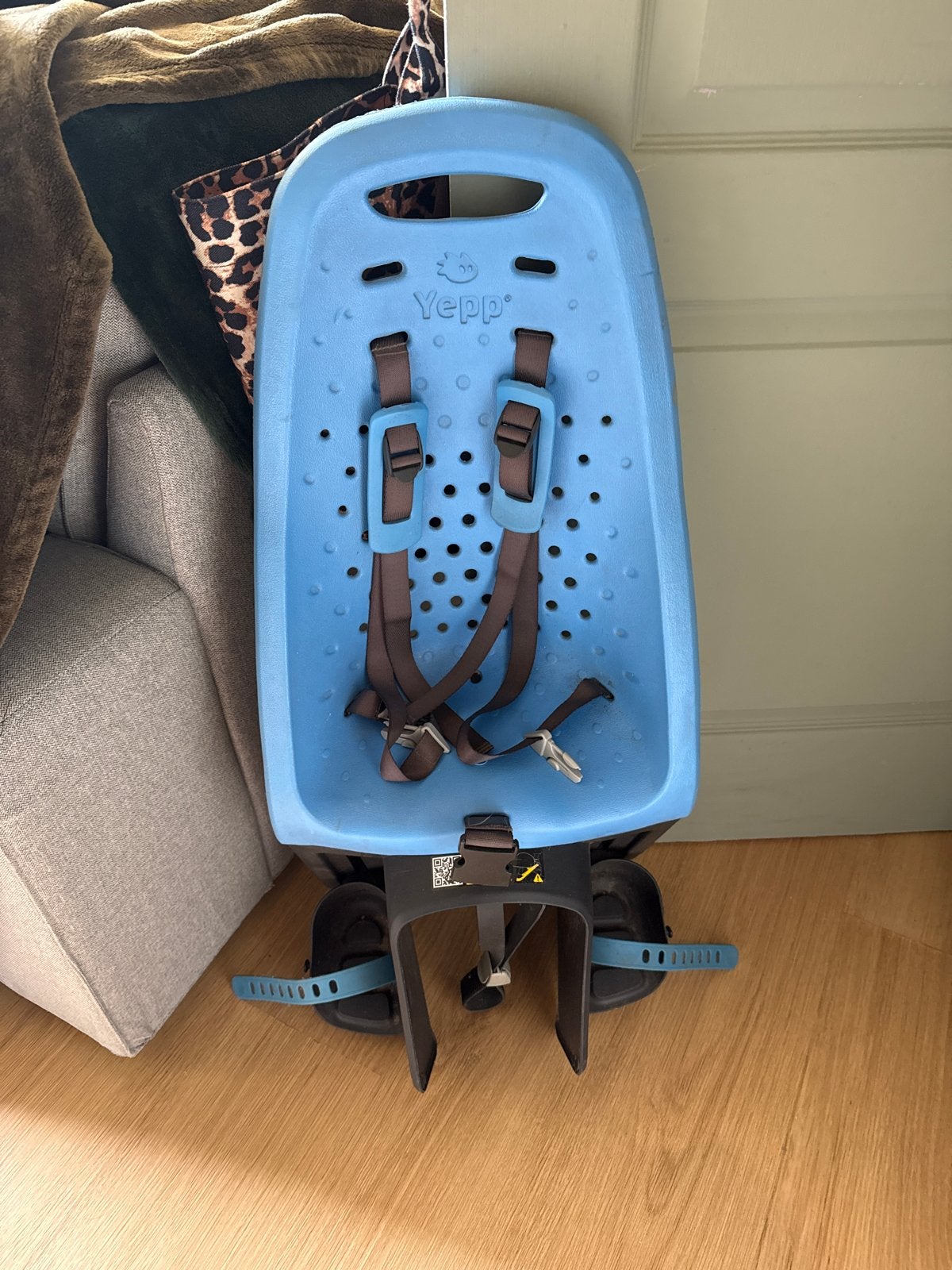 Yepp Fietszitje Achter - Blauw, Ophalen, Achterzitje, 9 t/m 36 kg, Gebruikt