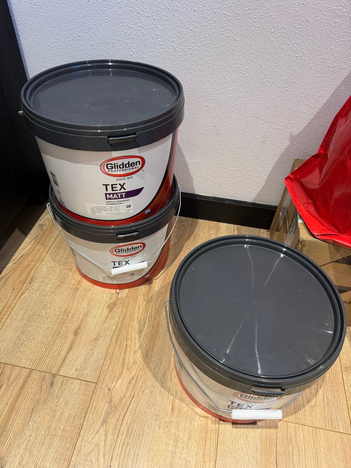 Glidden/sigma Tex Matt Muurverf - 3x 10 Liter, Ophalen, Overige kleuren, 10 tot 15 liter, Verf