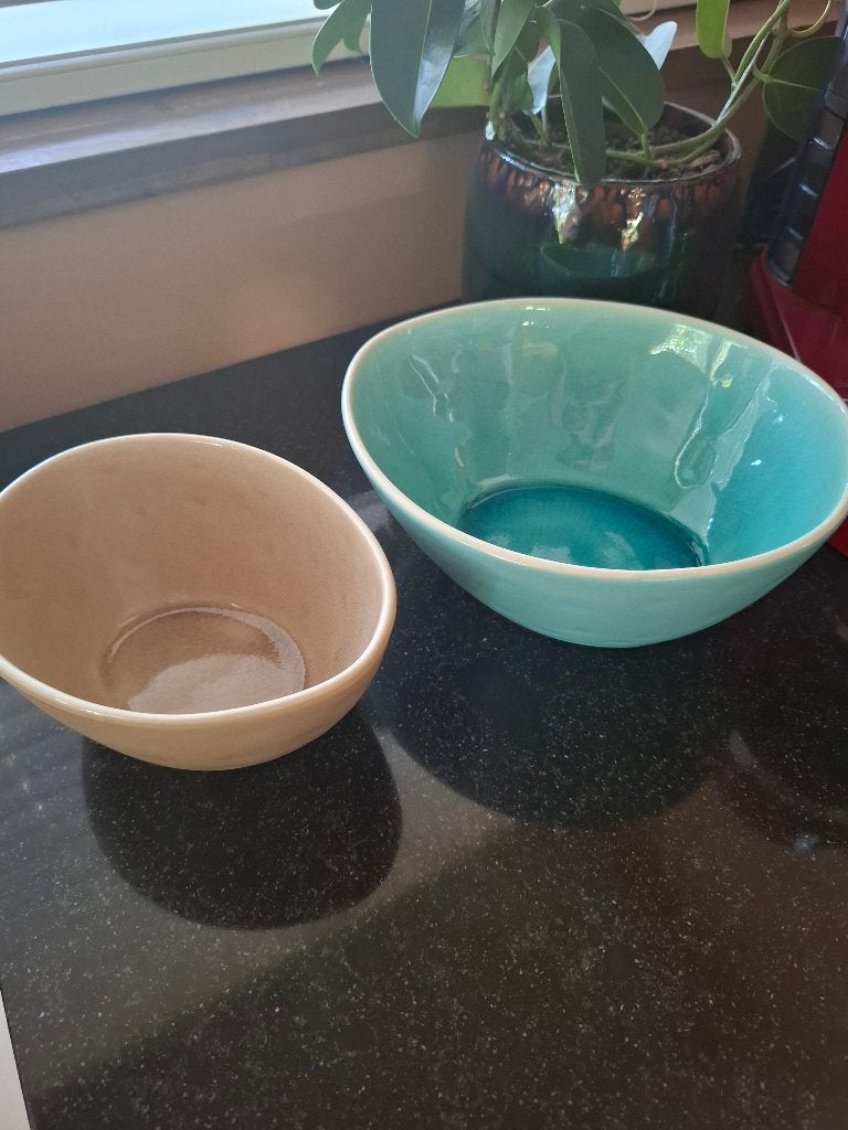 2 moderne ovale schalen, Ophalen, Zo goed als nieuw, Overige materialen, Overige typen