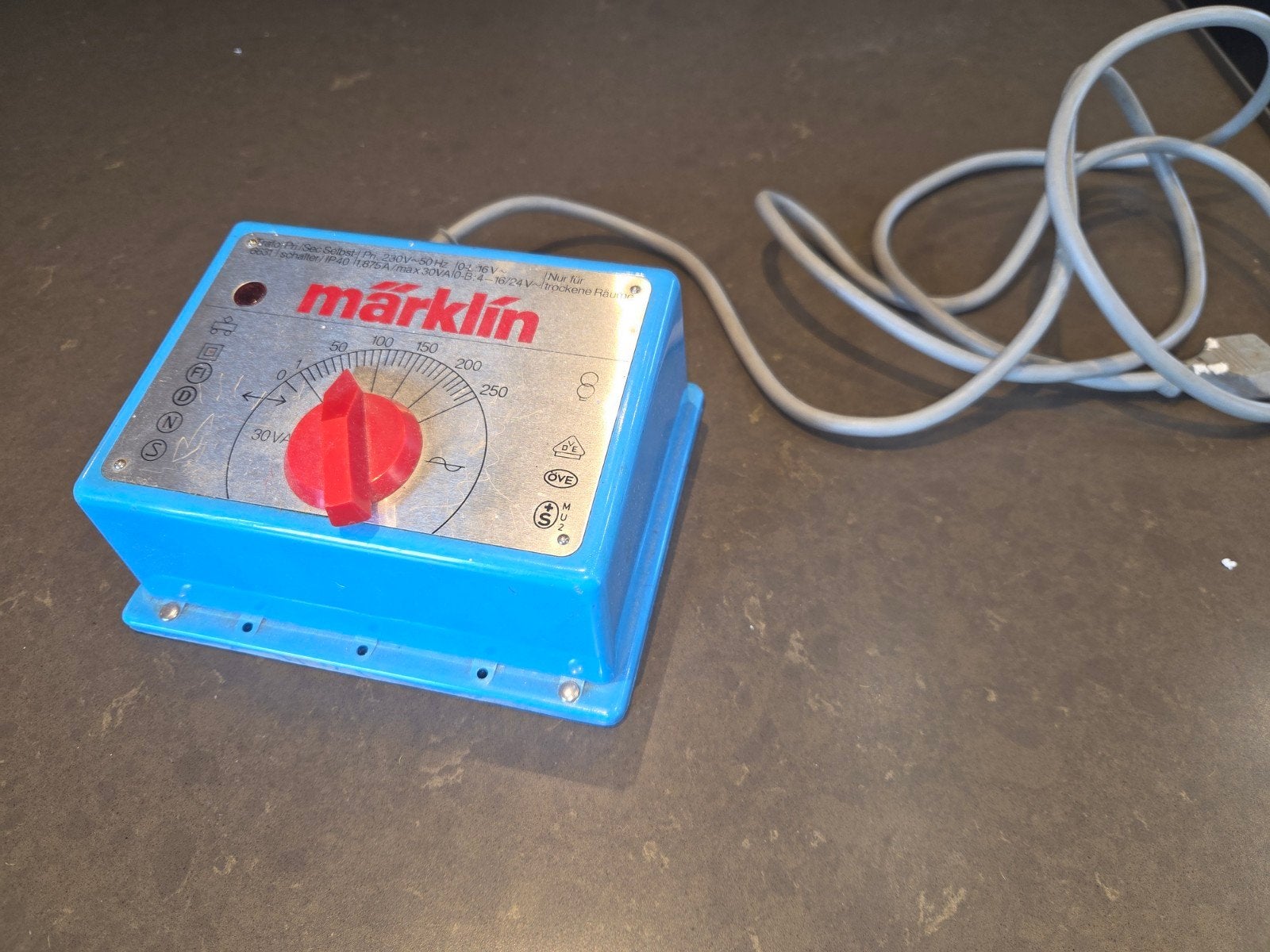 Märklin Transformator 30VA - Blauw - Gebruikt, Ophalen, Gebruikt, Märklin, Transformator of Voeding