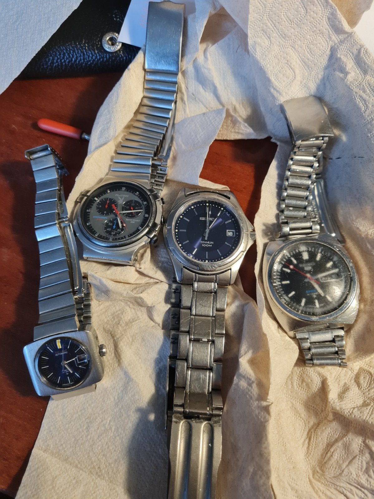 seiko & pontiac D/H + playboy chronograhf, Ophalen of Verzenden