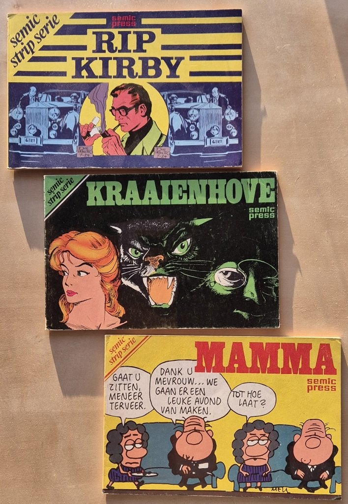 3x SEMIC Strip Serie | Rip Kirby / Kraaienhove / Mamma |1974, Boeken, Stripboeken, Zo goed als nieuw, Meerdere stripboeken, Ophalen of Verzenden