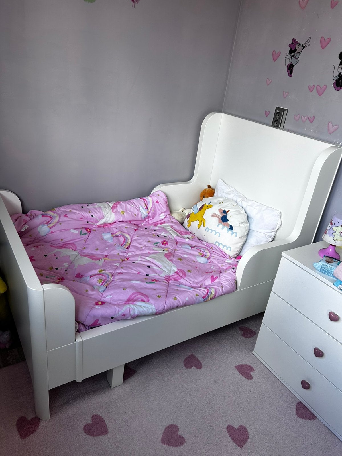Peuterbed (meegroeibed) Ikea, Kinderen en Baby's, Ophalen, 70 tot 85 cm, Zo goed als nieuw, Matras