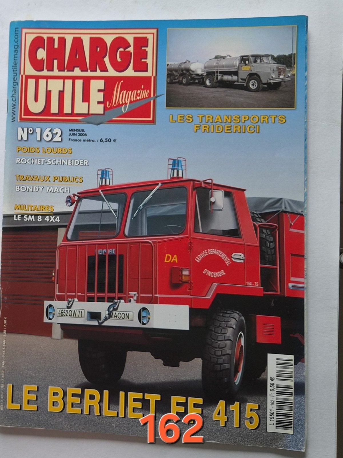 Charge Utile Magazine N162 - Berliet FF 415 Brandweer, Boeken, Ophalen of Verzenden, Gelezen, Overige typen