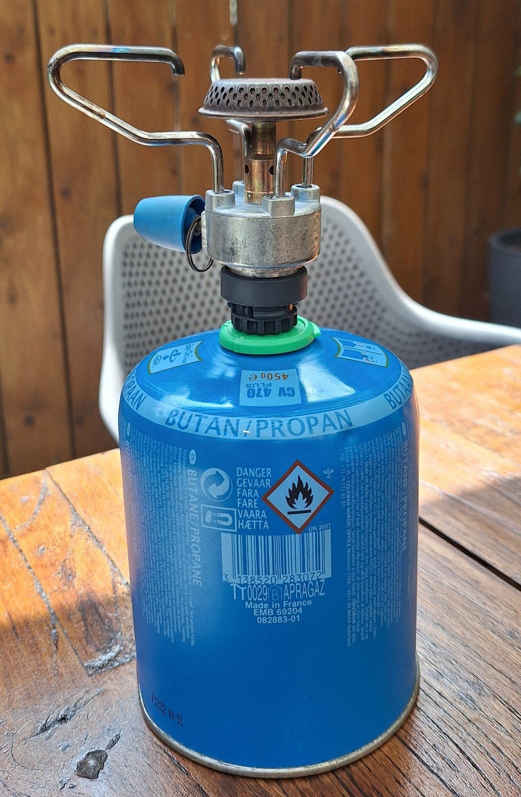 Campingaz gasbrander met gasfles., Ophalen